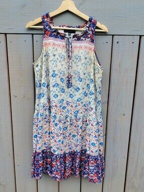 Sanctuary Women's Floral Mini Spring Dress M ulticolor Sz M EUC Summer Vacation